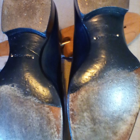 TOM FORD Leather Navy Penny Loafer